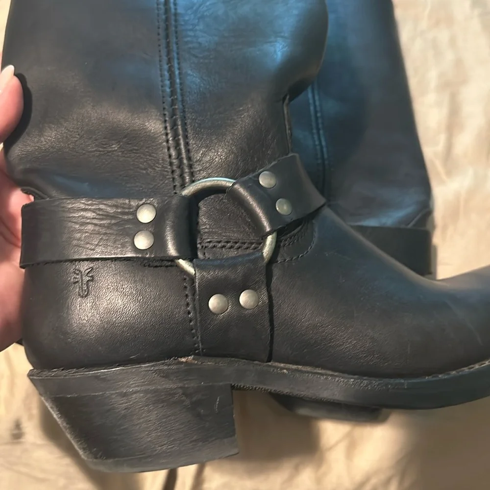 Frye 12R vintage harness biker leather boot 8.5 - Picture 2 of 6